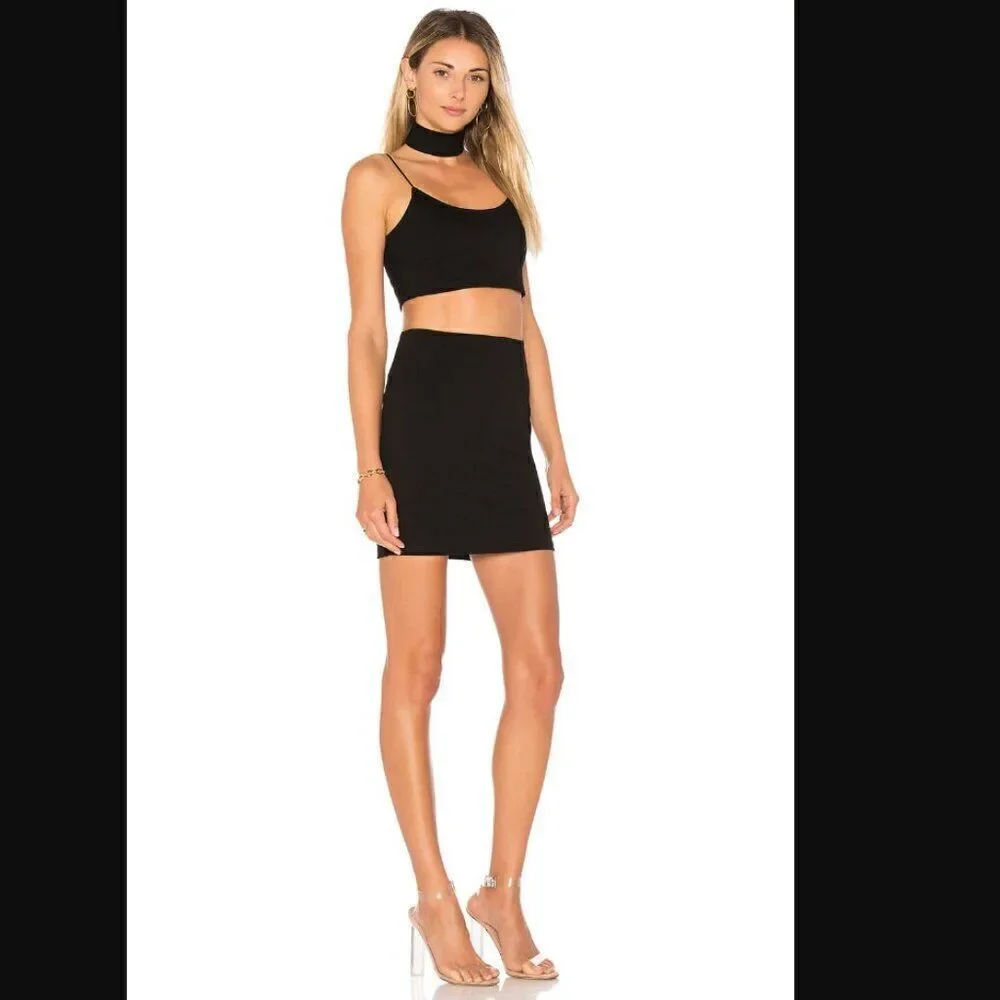 NWT Revolve x By The Way Alayna Choker Mini Set in Black | Size L